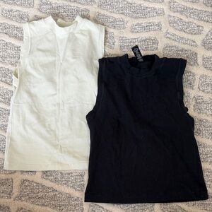 Bundle of 2 Skims cotton jersey mock neck tees